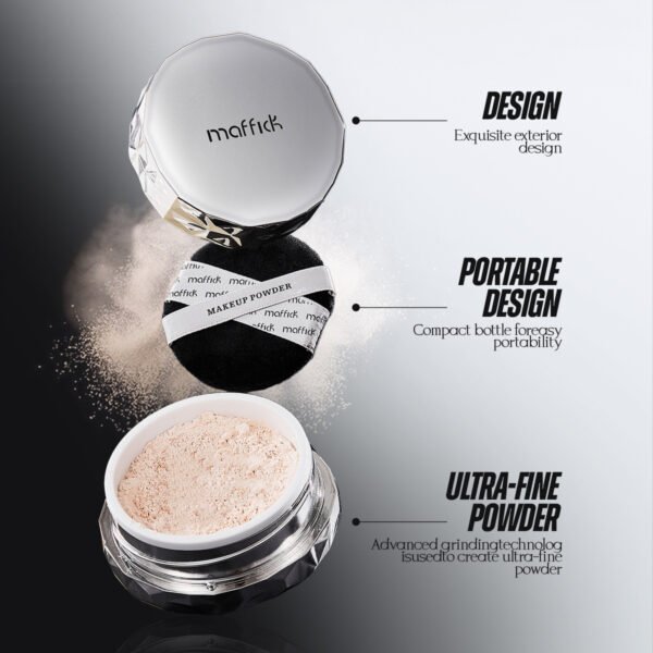 MAFFICK Long-lasting Makeup Loose Powder Delicate Skin Friendly Waterproof Long-lasting Brightening Matte Concealer Loose Powder Manufacturer Wholesale OEM Private Label - Image 2