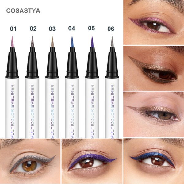 COSASTYA Eyeliner Pencil 6 Colors Waterproof and Sweatproof Non-smudge Colorful Manufacturer OEM Private Label