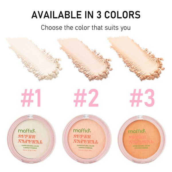 MAFFICK Super Natural Firming Pressed Powder Lasting Makeup Improves Complexion Invisible Pores No Makeup Remover Manufacturer OEM Private Label - Image 2