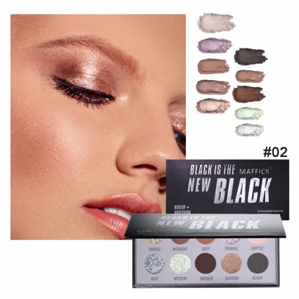 MAFFICK 10 Color Eyeshadow Palette Smoky Makeup Pearlescent Glitter Eyeshadow Manufacturer OEM Private Label
