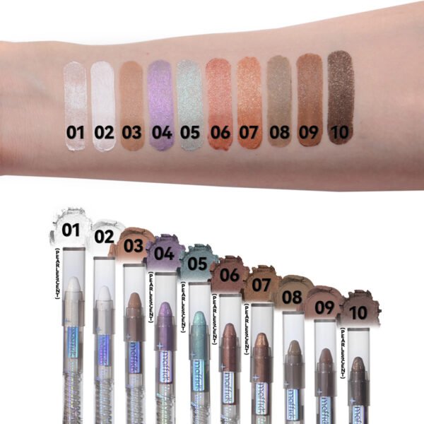 MAFFICK Pearlescent Multi-Function Ten Color Eyeshadow Stick Fine Shine Brightening Waterproof Non-smudge Silkworm Eyeliner Manufacturer Wholesale OEM Private Label - Image 2