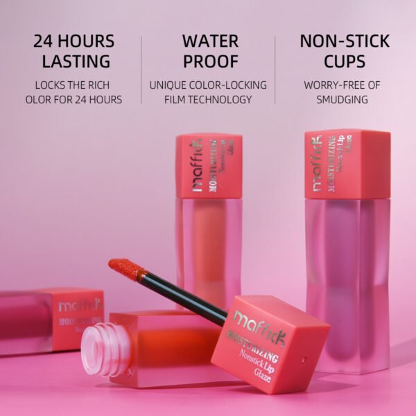 MAFFICK Moisturizing Non-stick Lip Glaze Matte Velvet Waterproof Lip Glaze Chocolate Color Factory Wholesale OEM Private Label - Image 3