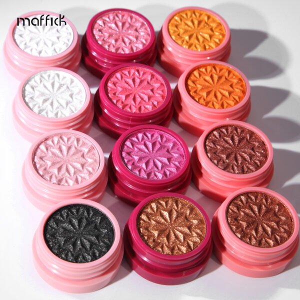 MAFFICK 12-color eye shadow, delicate pearlescent brightening, glittering, high-gloss single-color eye shadow Manufacturer wholesale OEM private label - Image 2