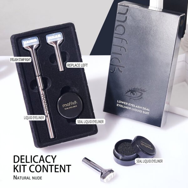 MAFFICK Lazy Lower Eyelash Stamp Eyeliner Waterproof and Sweat-proof Combination Pack No Fading 2-in-1 Convenient for Beginners Manufacturer Wholesale OEM Private Label - Image 3