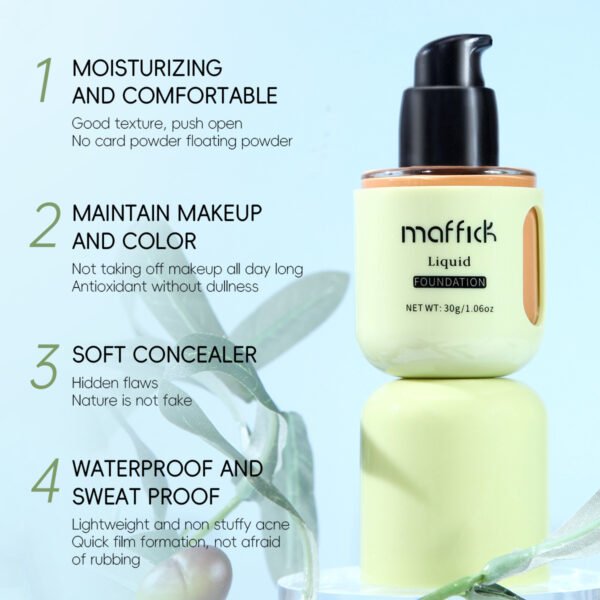 MAFFICK Capsule Foundation Hydrating Concealer Moisturizing Invisible Pores Waterproof and Sweat-proof Foundation Manufacturer OEM Private Label - Image 3