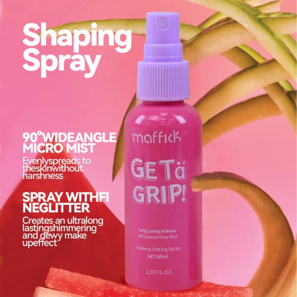MAFFICK Watermelon Flavored Makeup Setting Spray Dry Moisturizing Oil Control Makeup Remover Long-lasting Waterproof Sweat Portable 60ml Factory Wholesale OEM Private Label - Image 3
