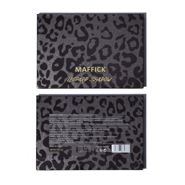 MAFFICK 24-Color Leopard Print Eyeshadow Palette Chameleon Pearlescent Matte Long-lasting Makeup Manufacturer Wholesale OEM Private Label - Image 4