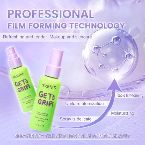MAFFICK Makeup Setting Spray Dry Moisturizing Oil Control Makeup Remover Long-lasting Waterproof and Sweatproof Portable 60ml Manufacturer Wholesale OEM Private Label - Image 4