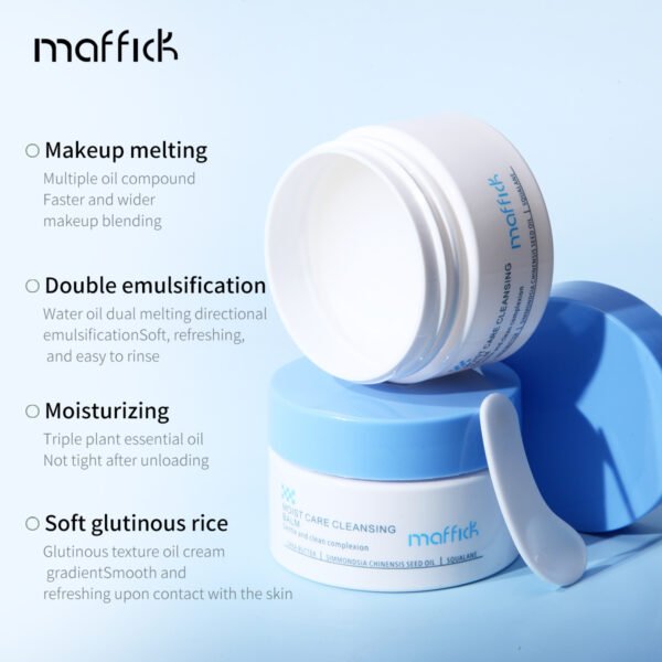 MAFFICK Clear Brightening Soothing Cleansing Balm Gentle Makeup Remover Deep Makeup Remover Cleansing 2 in 1 Makeup Remover Manufacturer OEM Private Label - Image 4