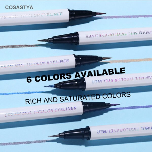 COSASTYA Eyeliner Pencil 6 Colors Waterproof and Sweatproof Non-smudge Colorful Manufacturer OEM Private Label - Image 4