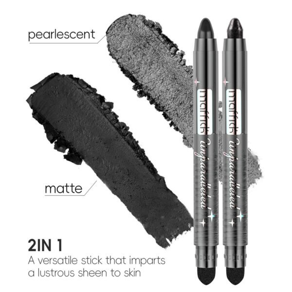 MAFFICK Pearlescent Multi-Function Eyeshadow Stick Black Series Fine Flash Waterproof Non-smudge Silkworm Eyeliner Manufacturer OEM Private Label - Image 4