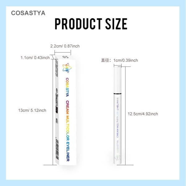 COSASTYA Eyeliner Pencil 6 Colors Waterproof and Sweatproof Non-smudge Colorful Manufacturer OEM Private Label - Image 5