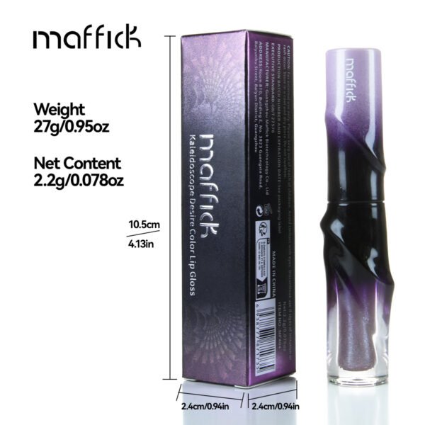 MAFFICK Kaleidoscope Desire Lip Gloss Nude Color Mirror Lip Glaze Translucent European and American Cosmetics Amazon Hot Products Manufacturer Wholesale OEM Private Label - Image 5