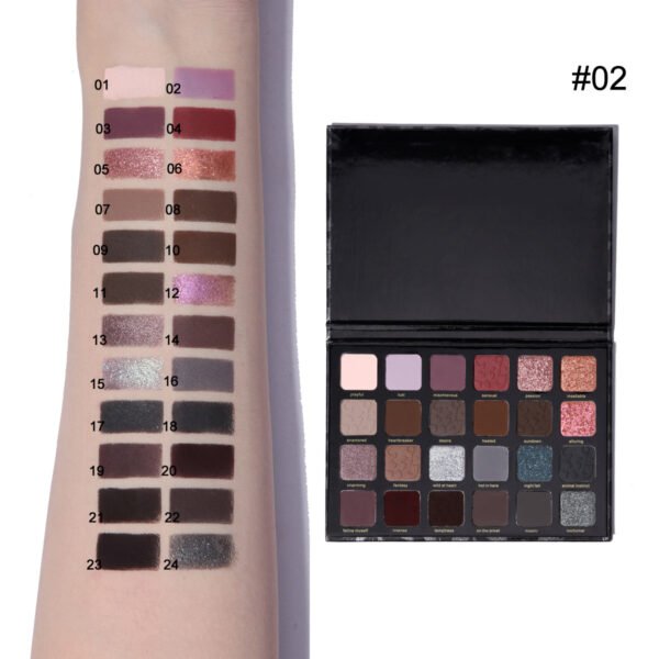 MAFFICK 24-Color Leopard Print Eyeshadow Palette Chameleon Pearlescent Matte Long-lasting Makeup Manufacturer Wholesale OEM Private Label - Image 5