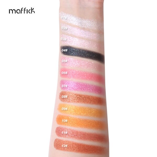 MAFFICK 12-color eye shadow, delicate pearlescent brightening, glittering, high-gloss single-color eye shadow Manufacturer wholesale OEM private label - Image 4