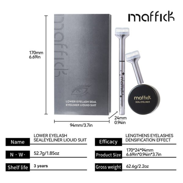 MAFFICK Lazy Lower Eyelash Stamp Eyeliner Waterproof and Sweat-proof Combination Pack No Fading 2-in-1 Convenient for Beginners Manufacturer Wholesale OEM Private Label - Image 5