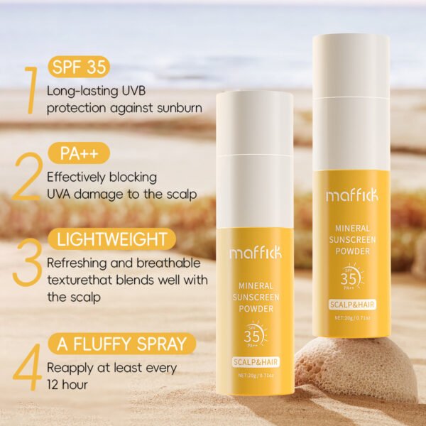 MAFFICK Sunscreen Drying Oil Control Spray Powder Remover for Dry Hair Spray Manufacturer Wholesale OEM Private Label - Image 5