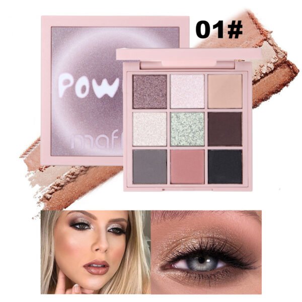MAFFICK Multi-Color Eyeshadow Matte Earth Color Eyeshadow Pearlescent Cream Nine Color Eyeshadow Palette European and American Eyeshadow Manufacturer OEM Private Label - Image 5