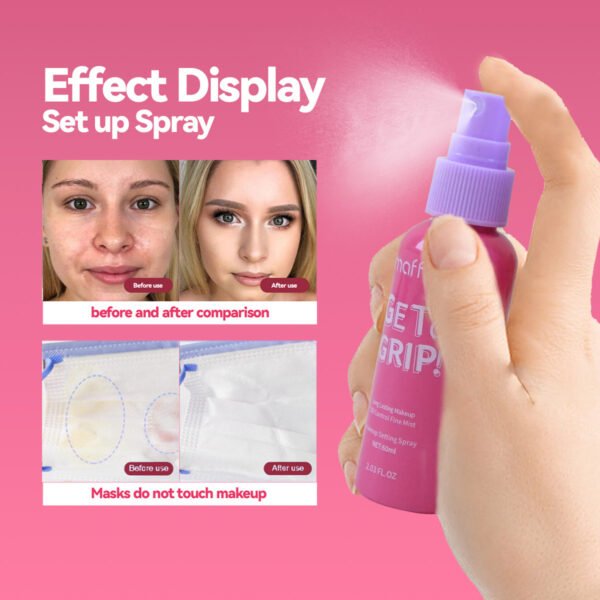MAFFICK Watermelon Flavored Makeup Setting Spray Dry Moisturizing Oil Control Makeup Remover Long-lasting Waterproof Sweat Portable 60ml Factory Wholesale OEM Private Label - Image 5