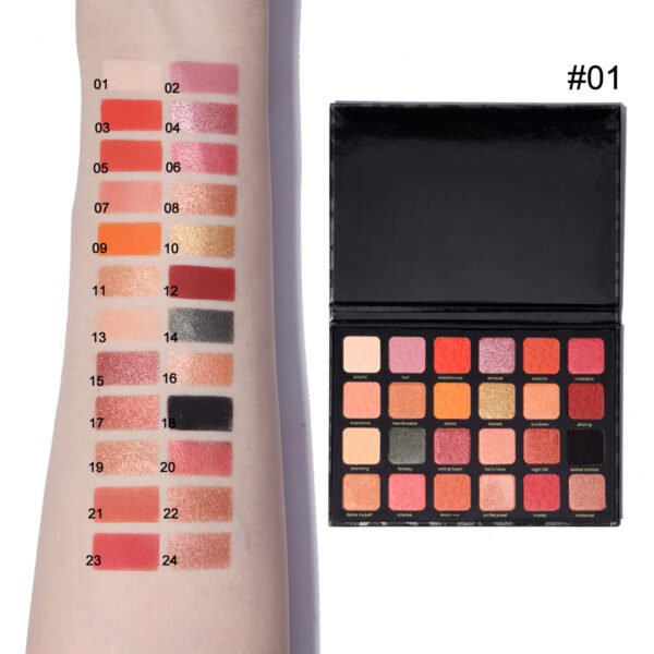 MAFFICK 24-Color Leopard Print Eyeshadow Palette Chameleon Pearlescent Matte Long-lasting Makeup Manufacturer Wholesale OEM Private Label - Image 6