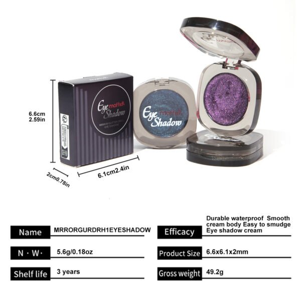 MAFFICK Mirror Transparent Diamond Eyeshadow Cream Clear Explosive Flash Large Sequins Eye Bag Brightening Eyeshadow Manufacturer Wholesale OEM Private Label - Image 6