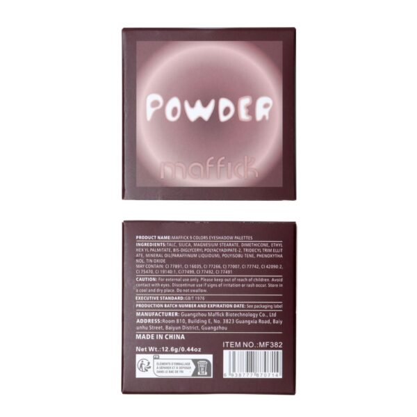MAFFICK Multi-Color Eyeshadow Matte Earth Color Eyeshadow Pearlescent Cream Nine Color Eyeshadow Palette European and American Eyeshadow Manufacturer OEM Private Label - Image 6