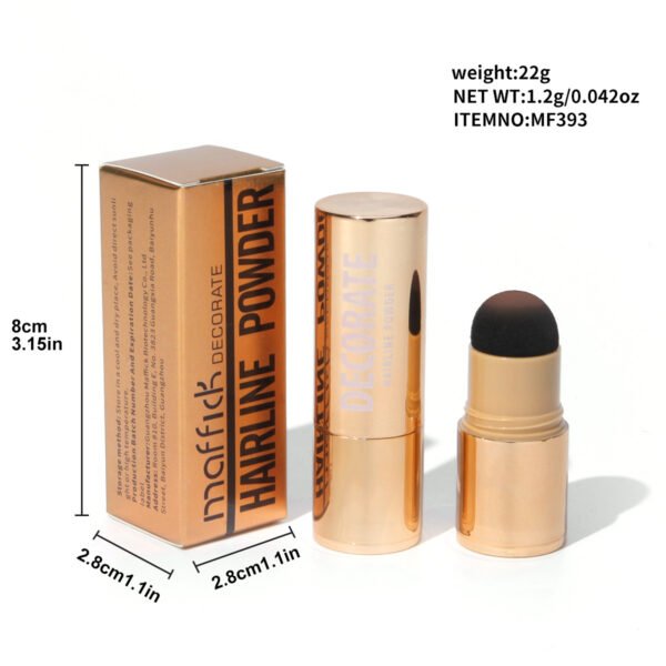 MAFFICK Small Gold Tube Soft Mist Hairline Modifying Powder Contouring Waterproof Sweat-proof No-Removal Makeup Shadow Powder Manufacturer OEM private label - Image 6