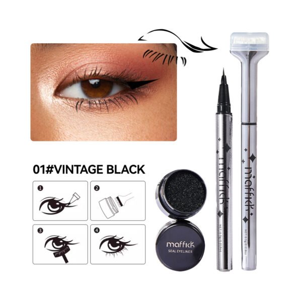 MAFFICK Lazy Lower Eyelash Stamp Eyeliner Waterproof and Sweat-proof Combination Pack No Fading 2-in-1 Convenient for Beginners Manufacturer Wholesale OEM Private Label - Image 7