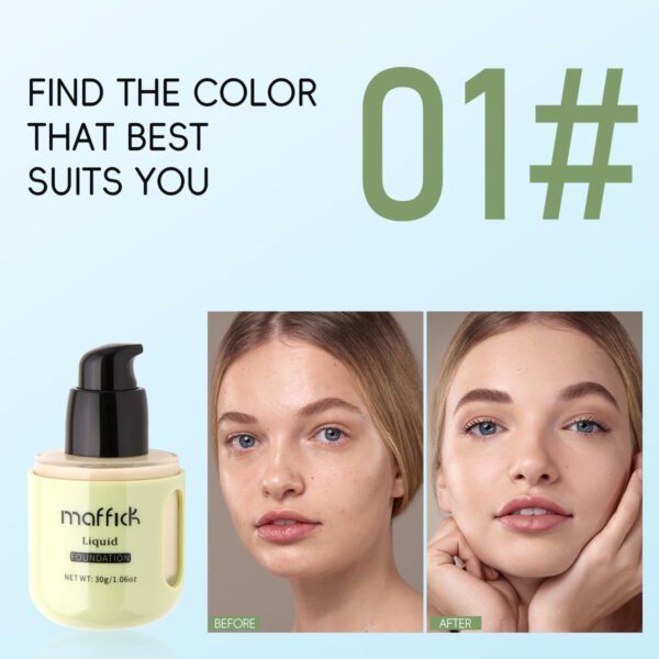 MAFFICK Capsule Foundation Hydrating Concealer Moisturizing Invisible Pores Waterproof and Sweat-proof Foundation Manufacturer OEM Private Label - Image 7