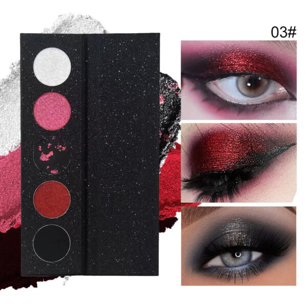 MAFFICK Eyeshadow Palette 5 Colors Extremely Dark Eyeshadow Palette Long-Lasting Non-Removing Metal Pearlescent Manufacturer OEM Private Label - Image 7