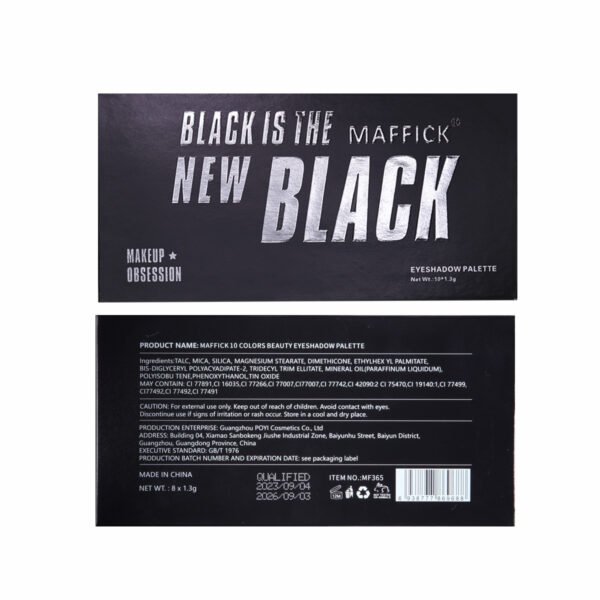 MAFFICK 10 Color Eyeshadow Palette Smoky Makeup Pearlescent Glitter Eyeshadow Manufacturer OEM Private Label - Image 7