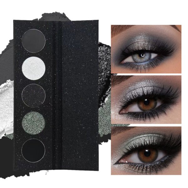 MAFFICK Eyeshadow Palette 5 Colors Extremely Dark Eyeshadow Palette Long-Lasting Non-Removing Metal Pearlescent Manufacturer OEM Private Label - Image 8
