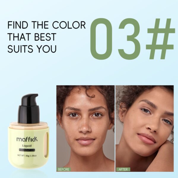 MAFFICK Capsule Foundation Hydrating Concealer Moisturizing Invisible Pores Waterproof and Sweat-proof Foundation Manufacturer OEM Private Label - Image 9